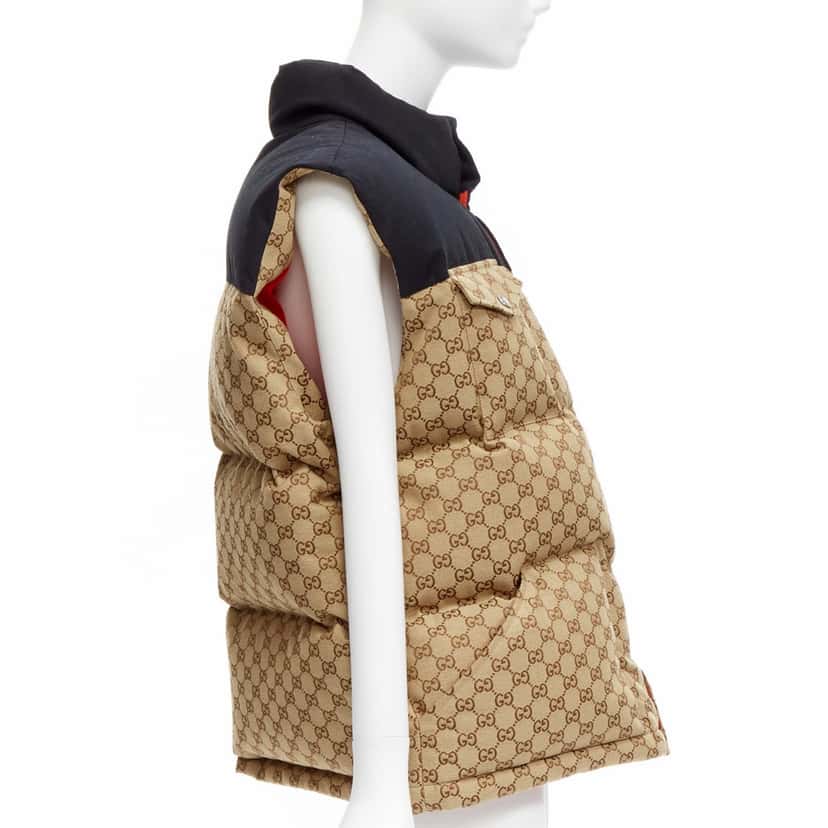 Gucci Black Monogram Vest Beige Cotton Very good condition - Box View