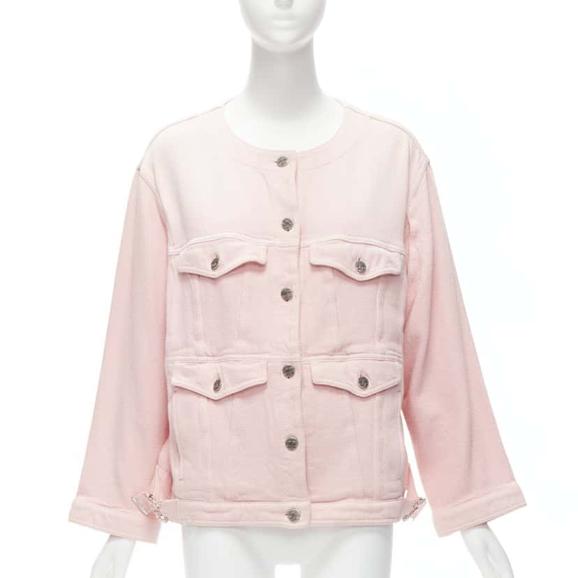 Chanel Pink Oversized Cotton Jacket Pink Cotton Very good condition - Front View