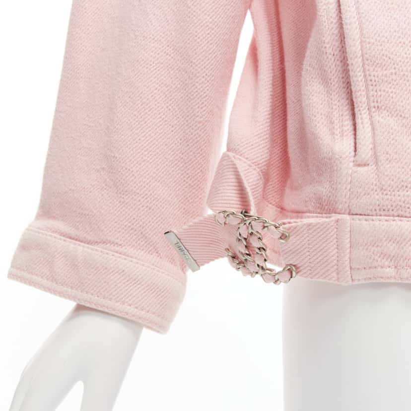 Chanel Pink Oversized Cotton Jacket Pink Cotton Very good condition - Back View
