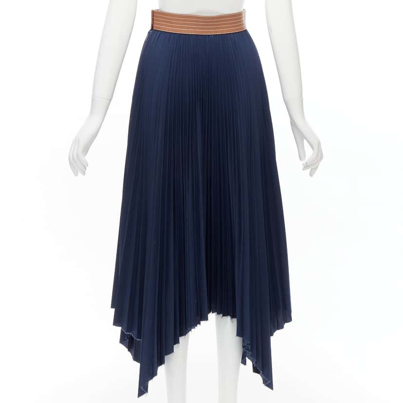 Loewe Leather Pleated Skirt Brown Leather Never worn - Box View