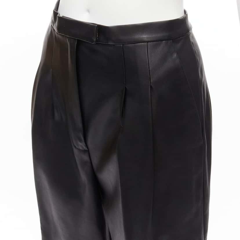 Heidi Merrick Pinstripe Boxer Shorts Black Leather Very good condition - Back View
