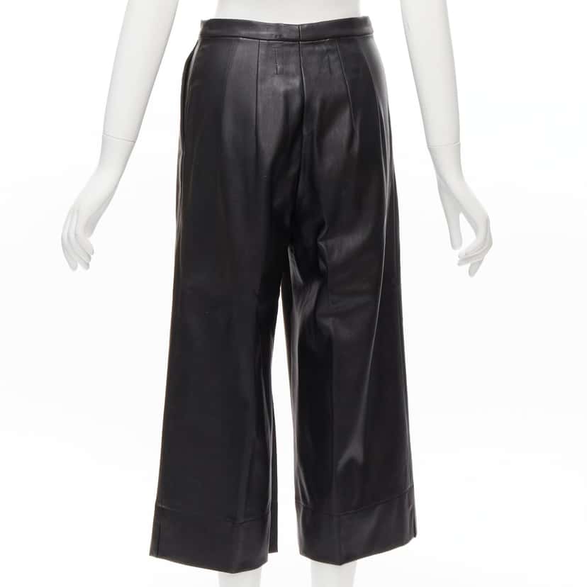 Heidi Merrick Pinstripe Boxer Shorts Black Leather Very good condition - Box View