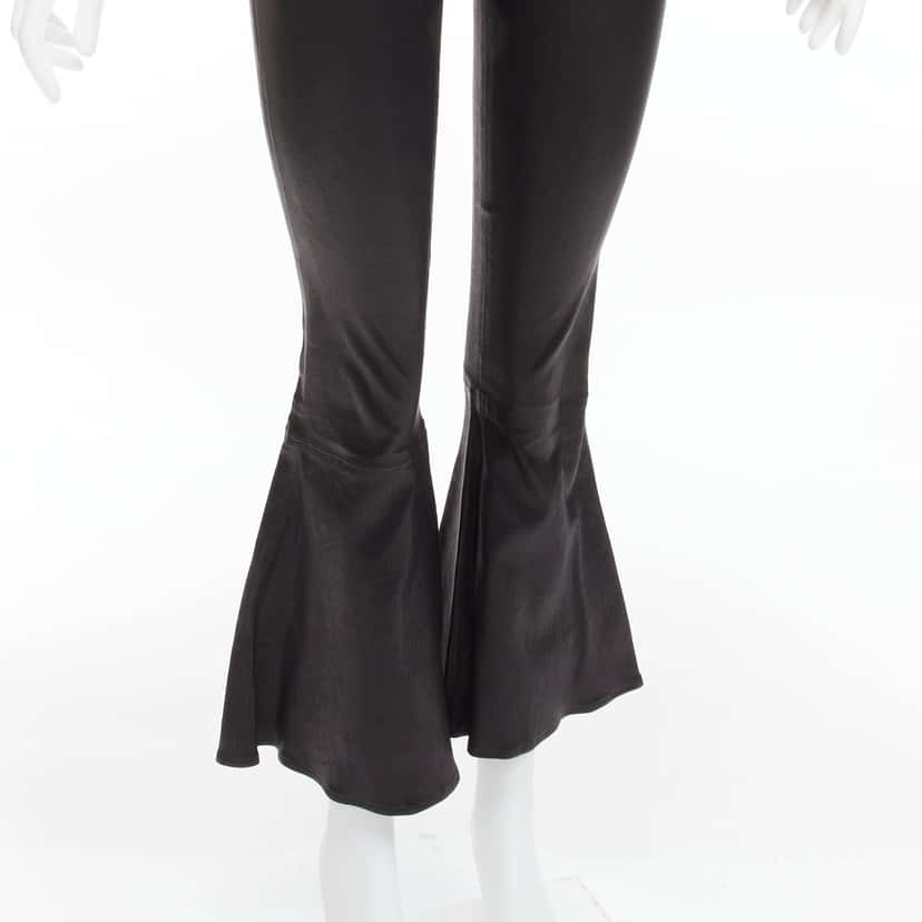 Frame Lambskin Cropped Pants Black Leather Very good condition - Back View