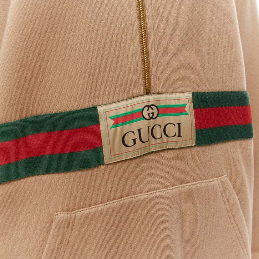 Gucci Vintage Logo Pullover Beige Cotton Never worn - Back View