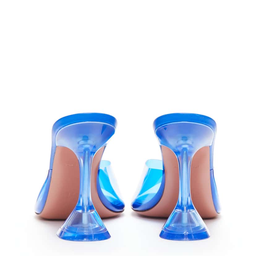 Amina Muaddi Lupita Blue Plastic Never worn - Box View