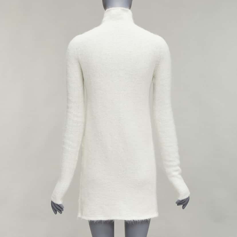 Jil Sander Split Front Sweater White Wool Never worn - Box View