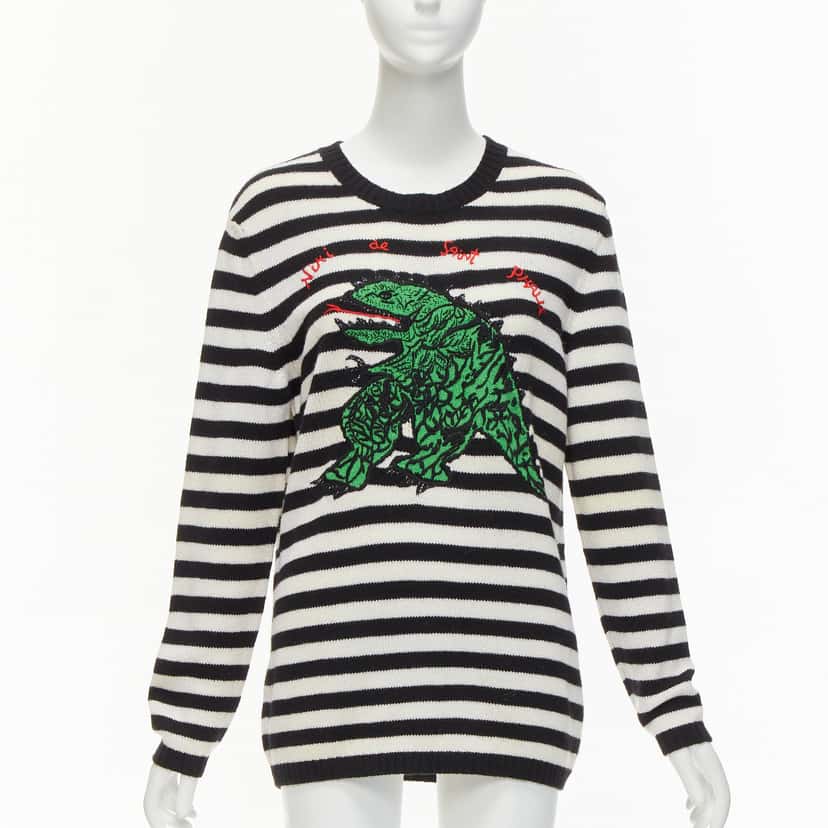 Dior Dinosaur Sweater Black Cashmere Never worn - Front View