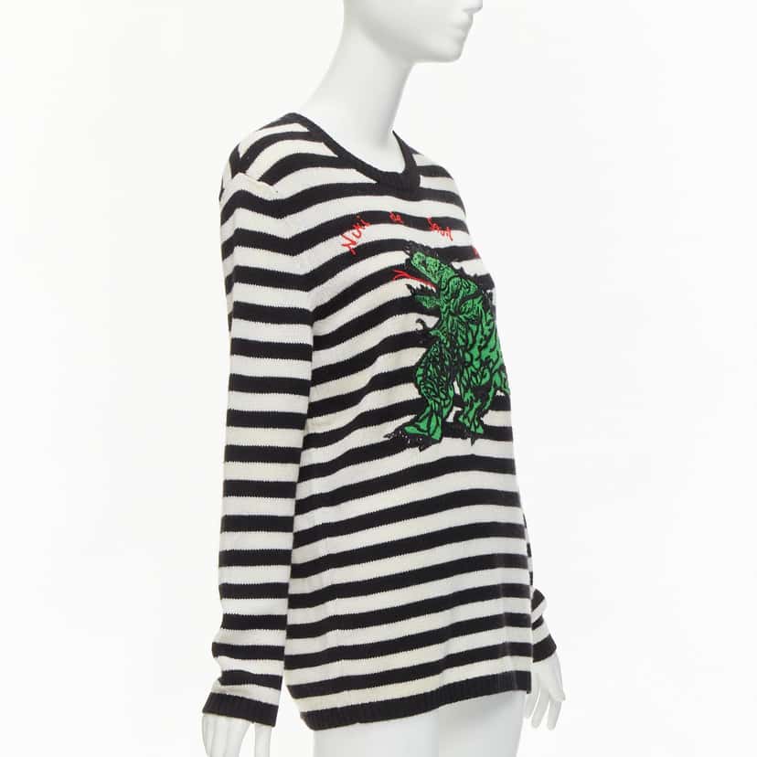 Dior Dinosaur Sweater Black Cashmere Never worn - Inside View