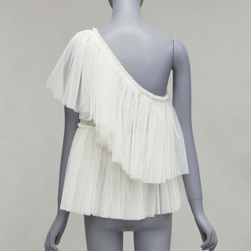 Molly Goddard Tulle Tiered Top Beige Never worn, with tag - Box View