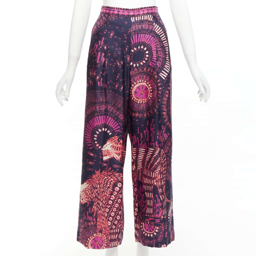 Dior Pleated Wide Pants Pink Cotton Never worn - Front View