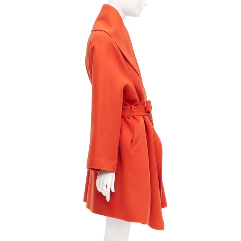 Bottega Veneta Red Cashmere Belted Coat Red Cashmere Never worn - Box View