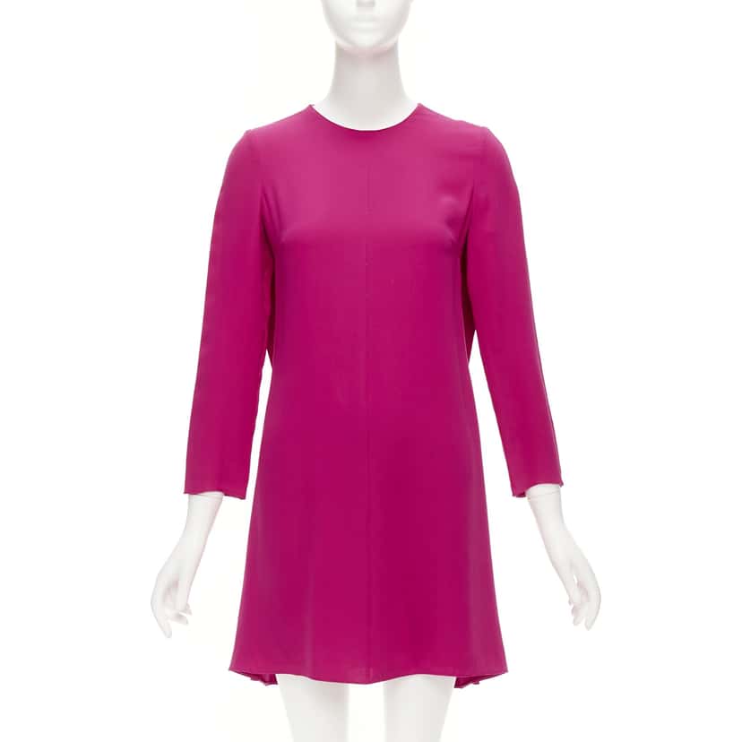 Valentino Garavani Keyhole Shift Dress Pink Silk Very good condition - Front View