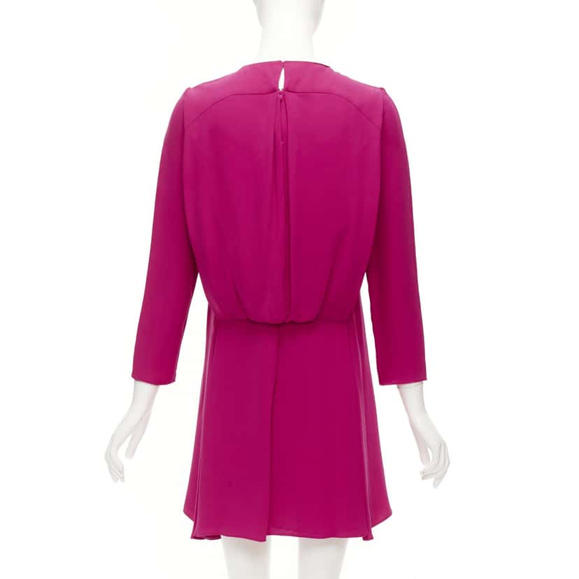 Valentino Garavani Keyhole Shift Dress Pink Silk Very good condition - Back View
