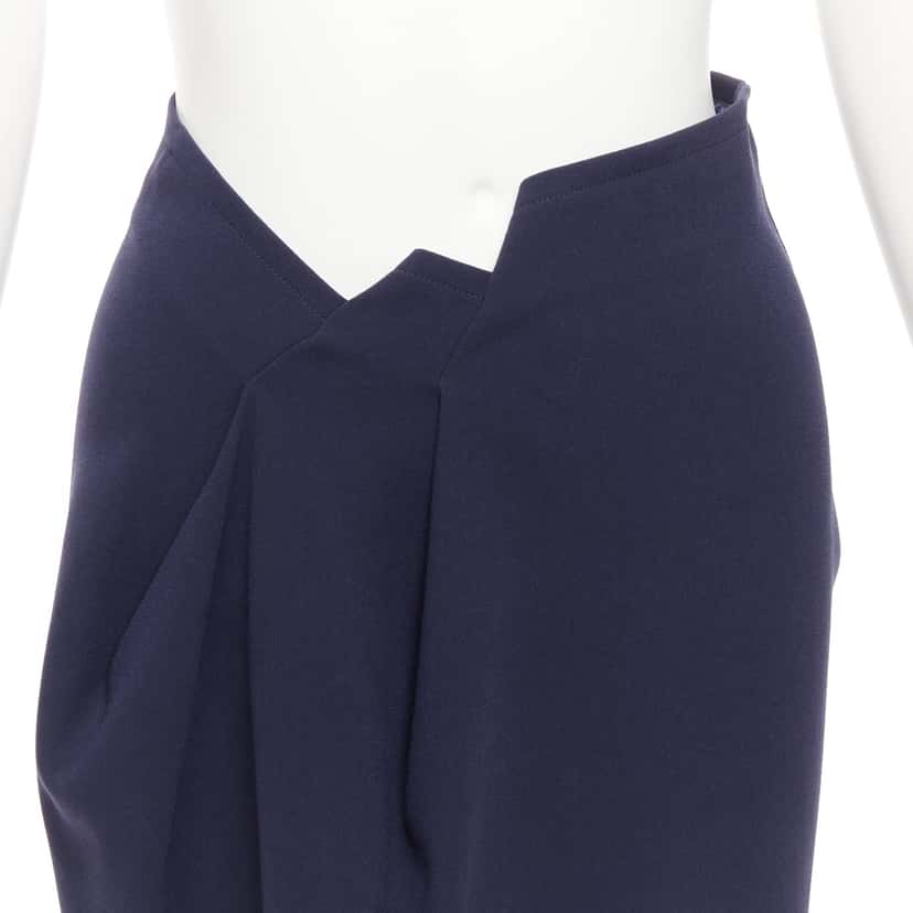 Jil Sander Jagged Waist Skirt Navy Never worn - Back View