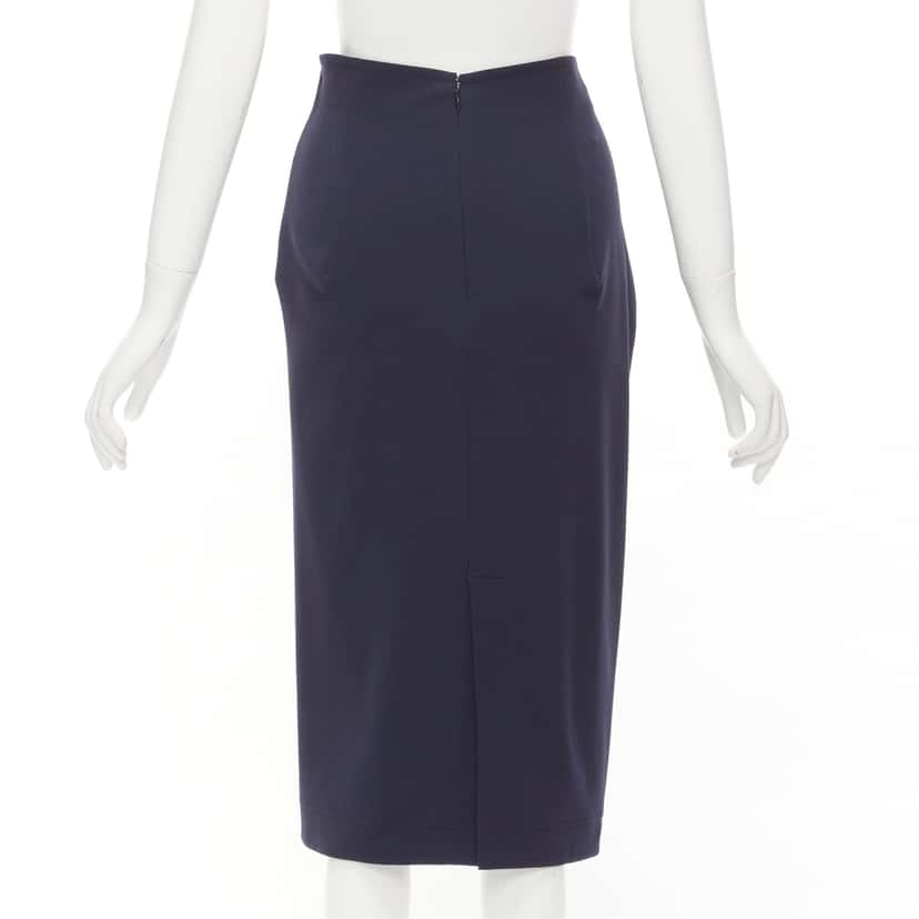Jil Sander Jagged Waist Skirt Navy Never worn - Box View
