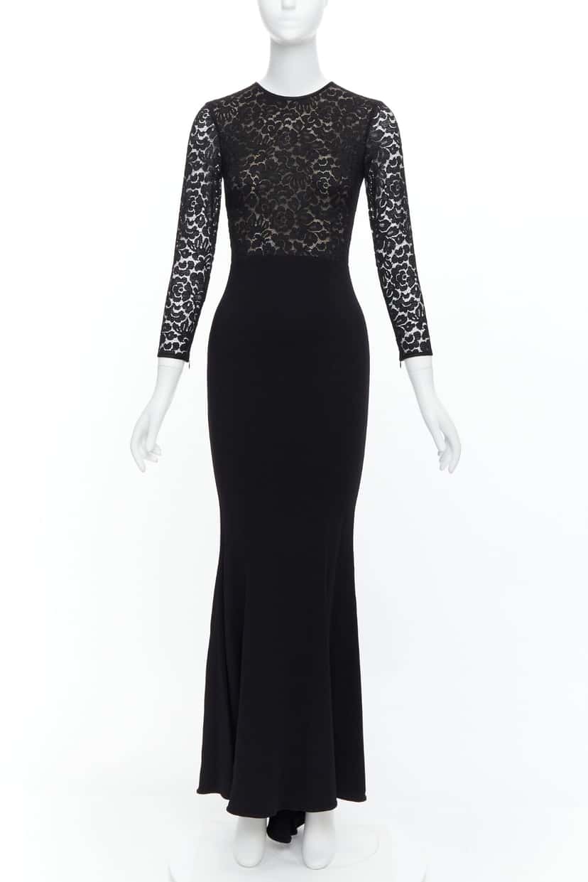 Michael Kors Lace Overlay Dress Black Polyester Never worn, with tag - Front View