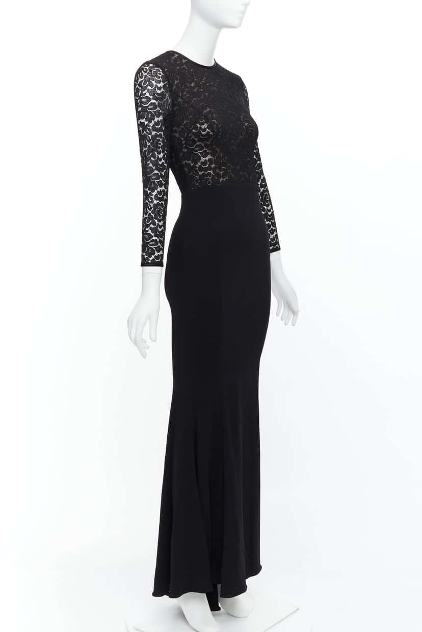 Michael Kors Lace Overlay Dress Black Polyester Never worn, with tag - Inside View