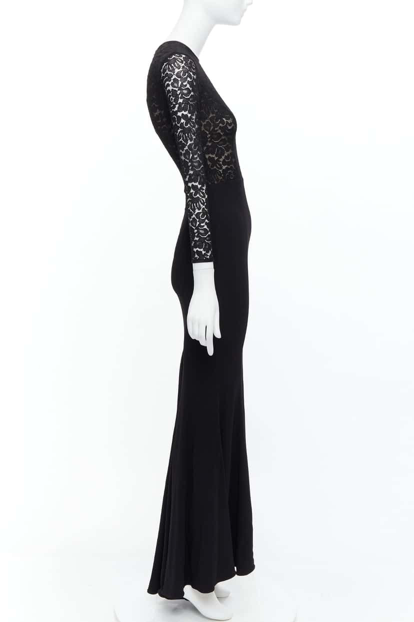 Michael Kors Lace Overlay Dress Black Polyester Never worn, with tag - Model View