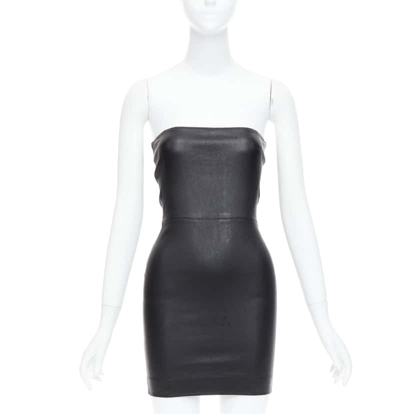 SPRWMN Leather Tube Dress Black Leather Good condition - Front View
