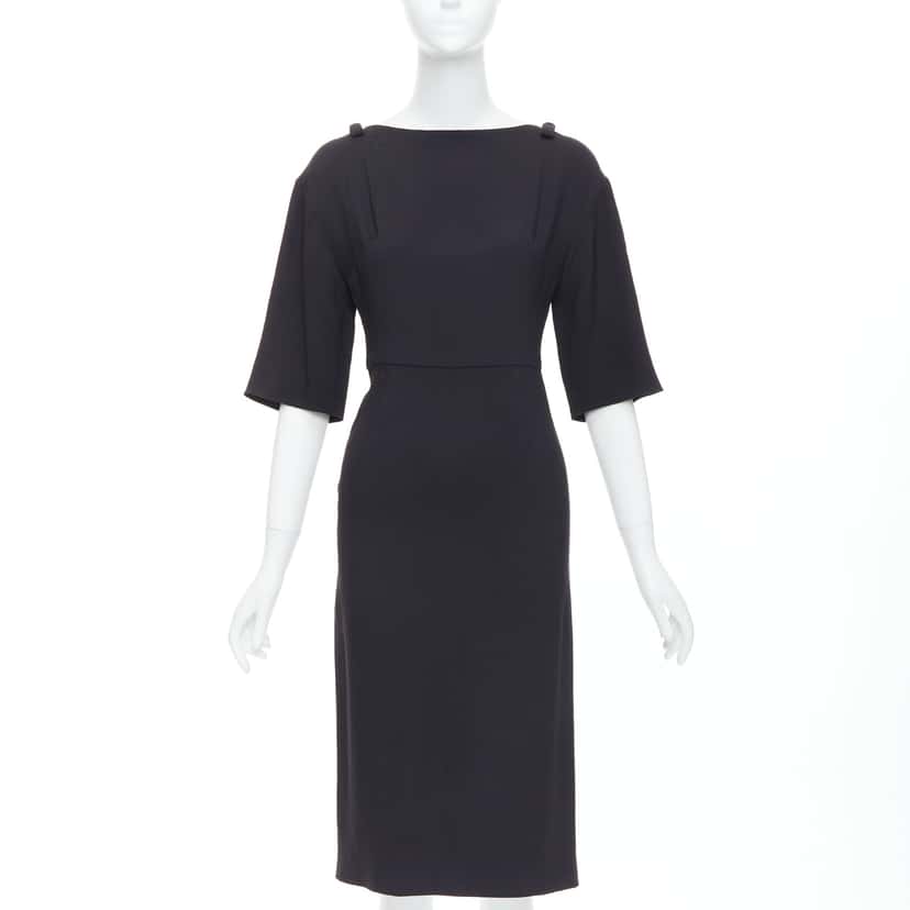 Valentino Garavani Ribbon Shift Dress Black Polyester Good condition - Front View