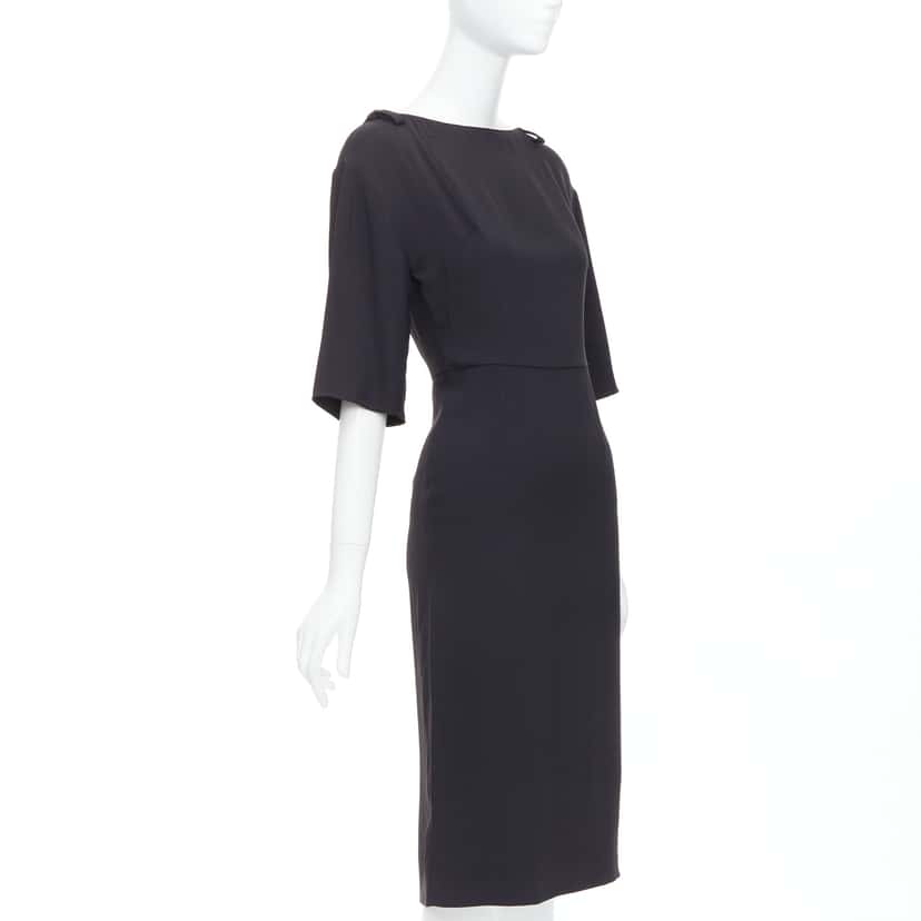 Valentino Garavani Ribbon Shift Dress Black Polyester Good condition - Inside View