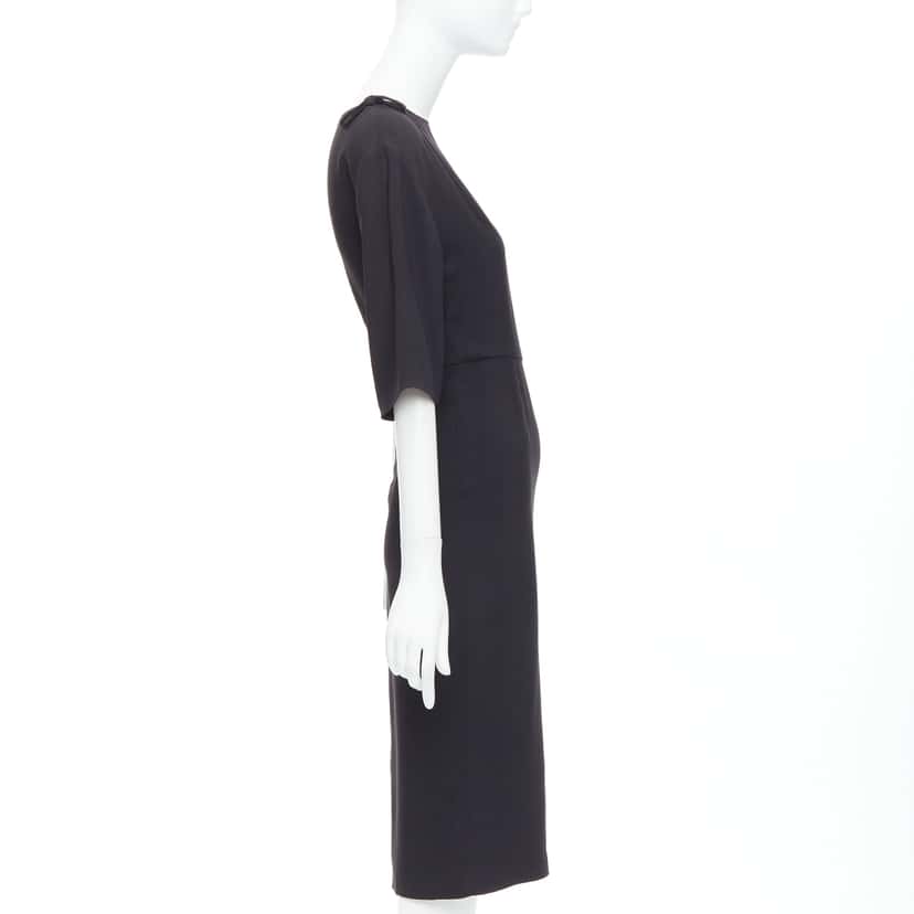 Valentino Garavani Ribbon Shift Dress Black Polyester Good condition - Model View