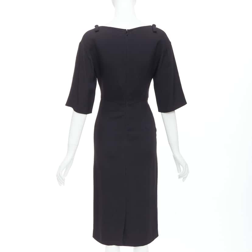 Valentino Garavani Ribbon Shift Dress Black Polyester Good condition - Box View