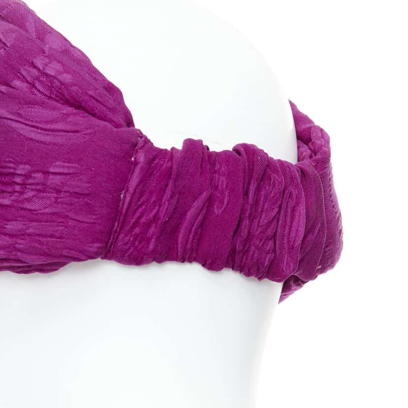 Gucci Purple Brocade Turban Purple Very good condition - Back View