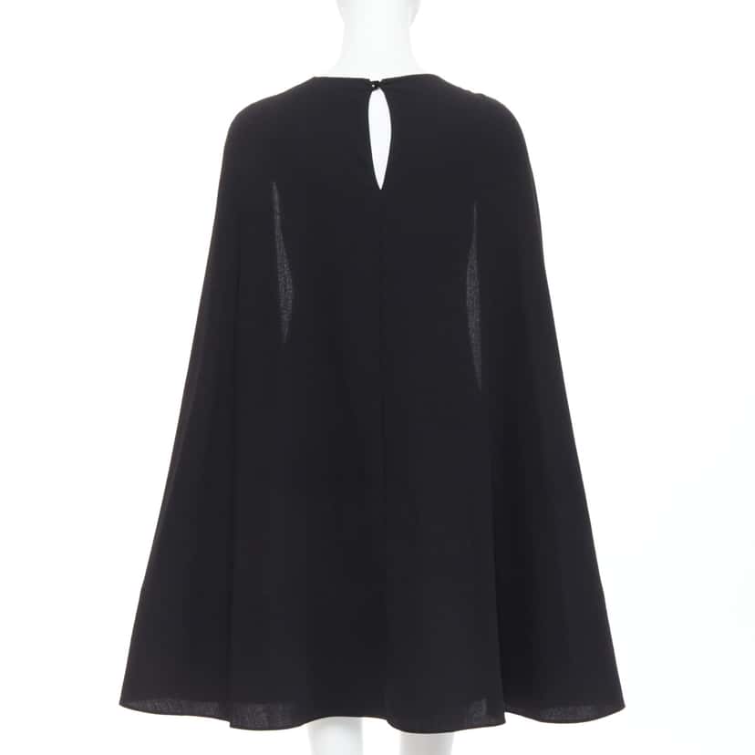 Valentino Garavani Cape Back Dress Black Silk Very good condition - Box View