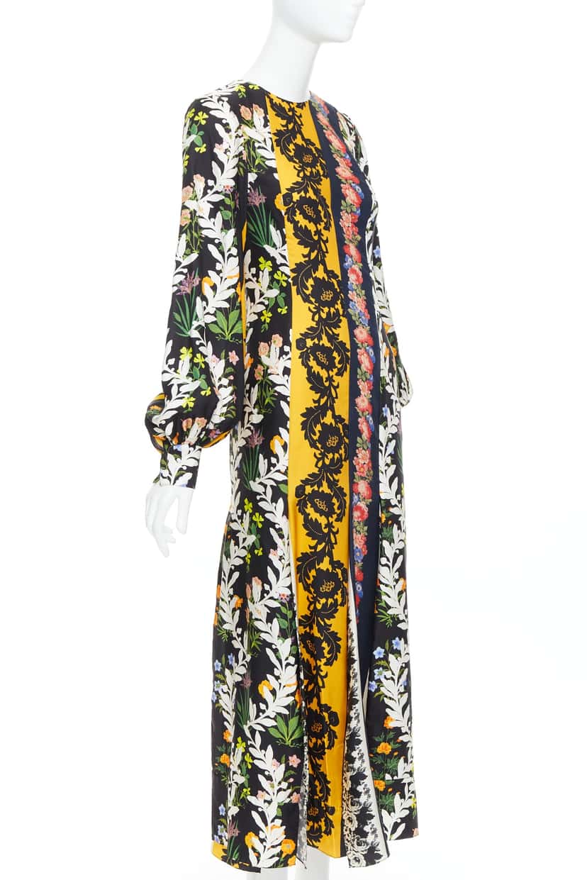 Oscar De La Renta Asymmetric Boho Dress MultiColor Silk Very good condition - Inside View
