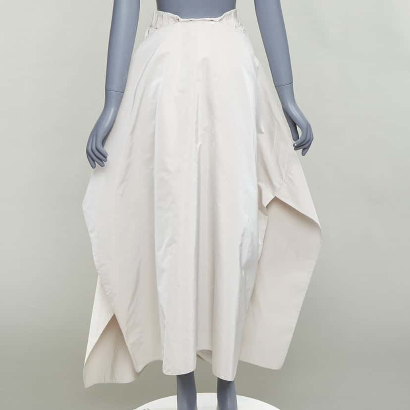Jil Sander 3D A-line Skirt Grey Polyester Very good condition - Box View
