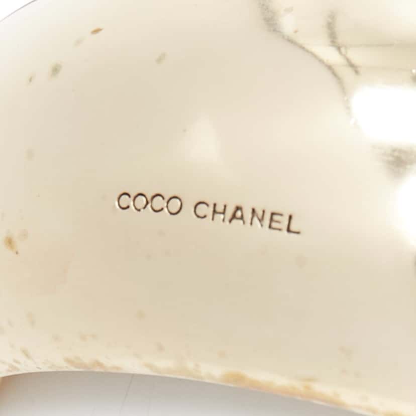 Chanel Script Metal Bangle Bracelet Gold Metal Good condition - Inside View