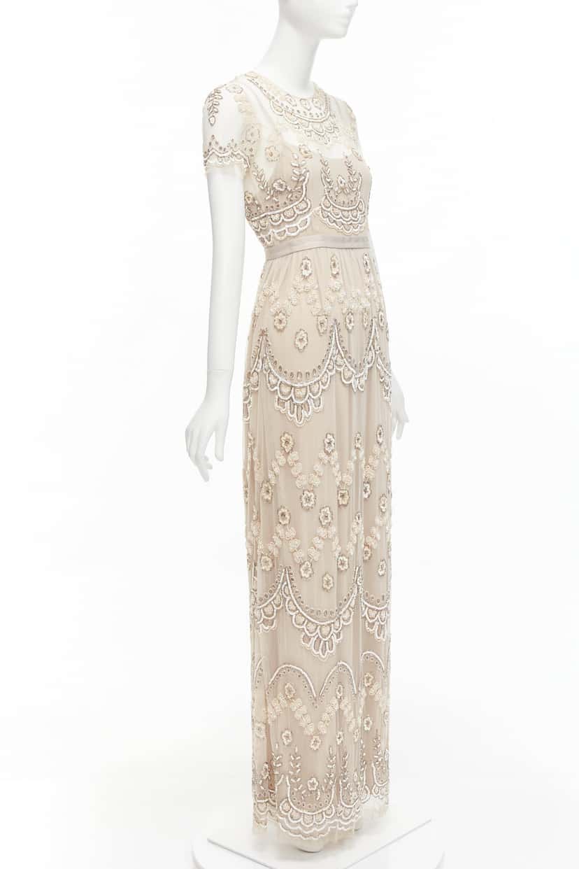Needle & Thread Sequins Gown Dress Beige Good condition - Inside View