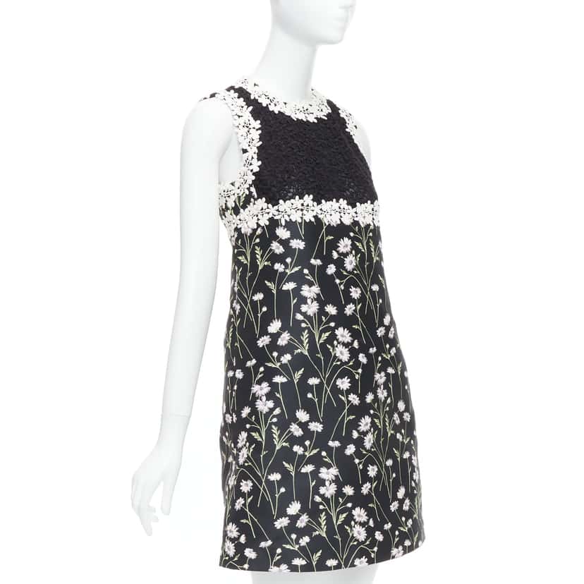 Giambattista Valli Lace Bodice Dress Black Polyester Never worn - Inside View
