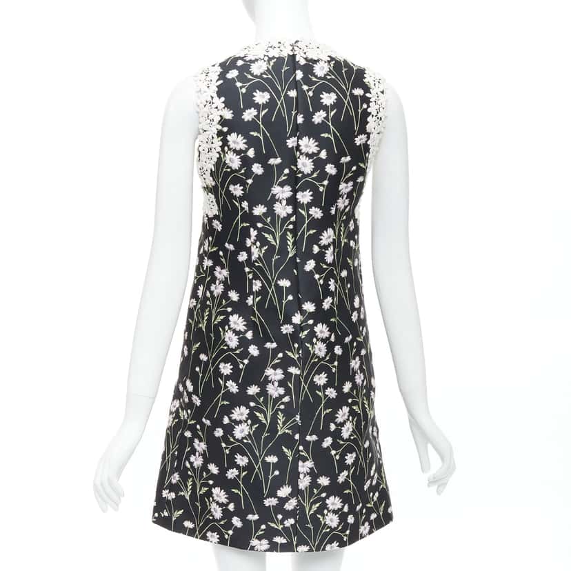Giambattista Valli Lace Bodice Dress Black Polyester Never worn - Box View