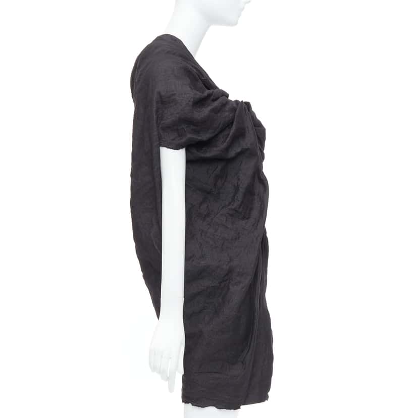 Lanvin One Shoulder Bow Dress Black Polyester Never worn - Model View