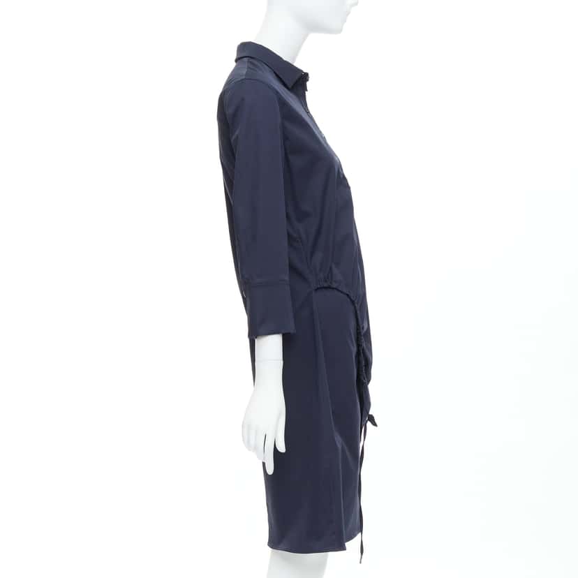 Dior Beaded Badge Dress Navy Cotton Very good condition - Model View