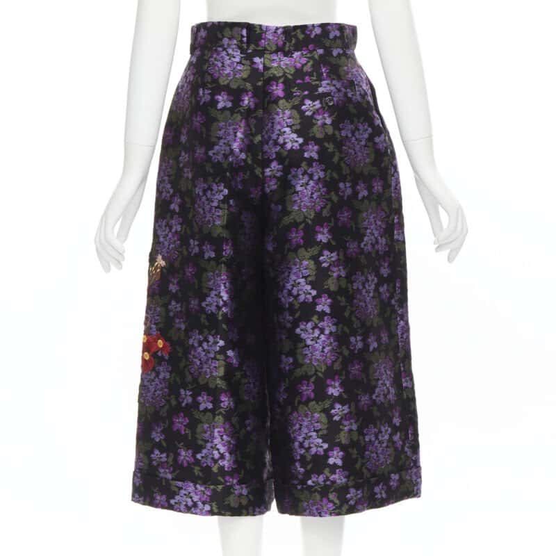 Gucci Grosgrain Pleated Shorts Purple Polyester Never worn, with tag - Box View