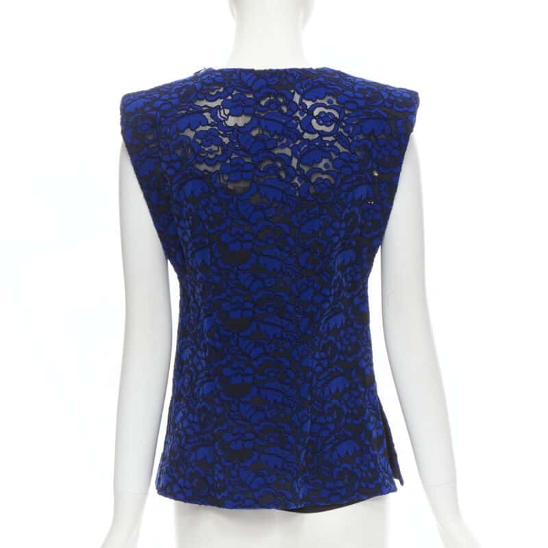 Louis Vuitton Velvet Lace Vest Blue Velvet Never worn, with tag - Box View
