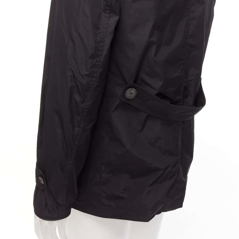 Burberry Black Nylon Trench Coat Black Very good condition - Back View