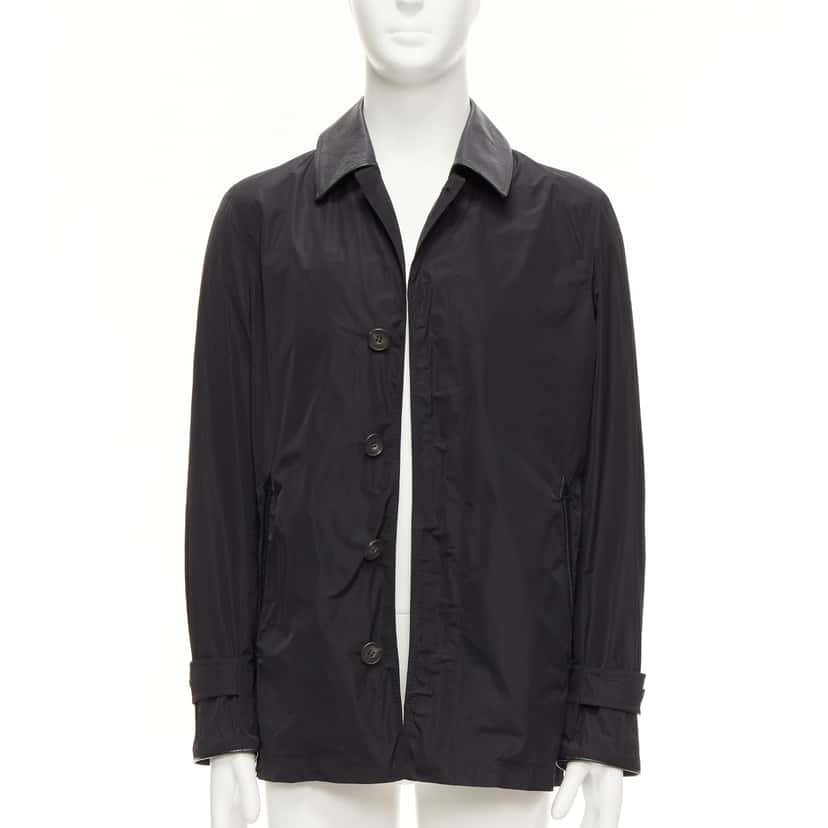 Burberry Black Nylon Trench Coat Black Very good condition - Inside View