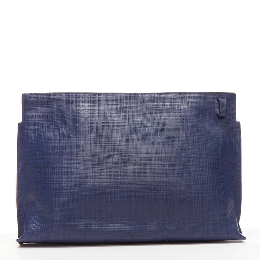 Loewe T Pouch Navy Leather Good condition - Model View
