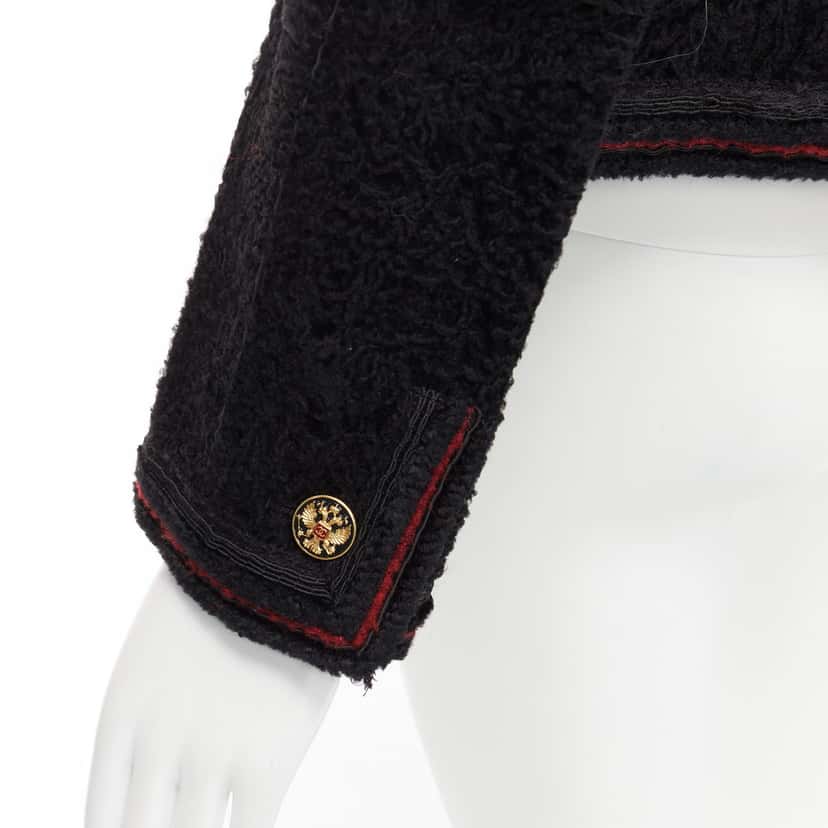 Chanel Black Tweed CC Jacket Black Wool Very good condition - Back View