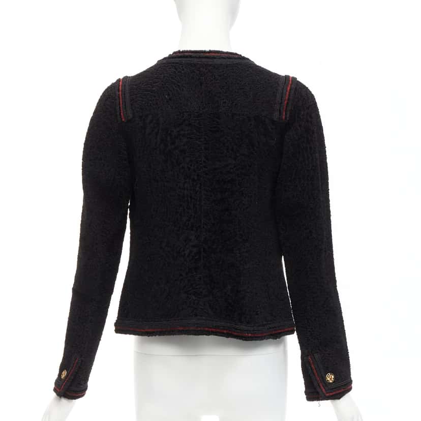 Chanel Black Tweed CC Jacket Black Wool Very good condition - Box View