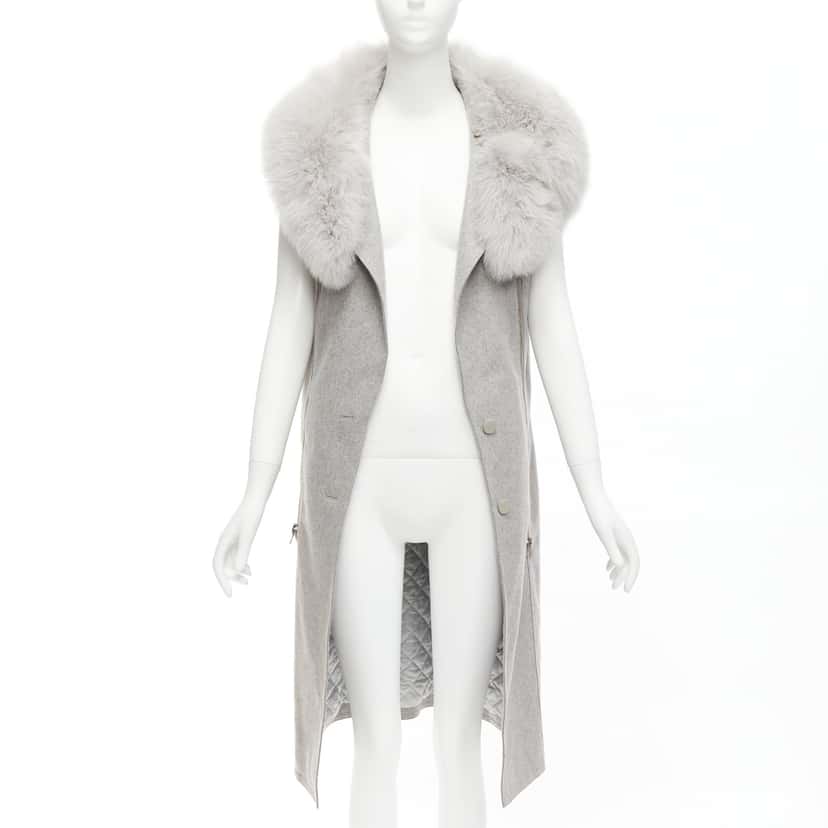 Alexander Wang Grey Fur Vest Dress Grey Fur Never worn - Inside View