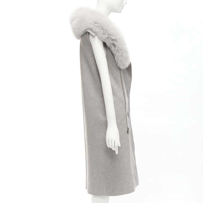 Alexander Wang Grey Fur Vest Dress Grey Fur Never worn - Box View