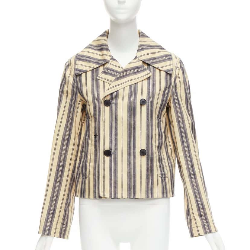 Dior Beige Striped Blazer Beige Linen Very good condition - Inside View