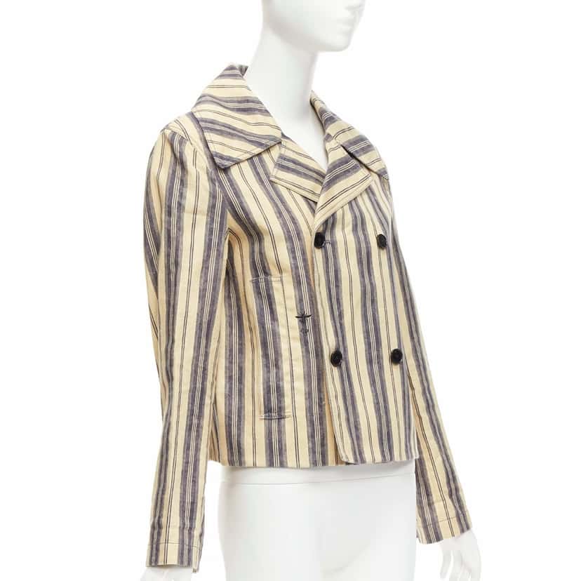 Dior Beige Striped Blazer Beige Linen Very good condition - Model View