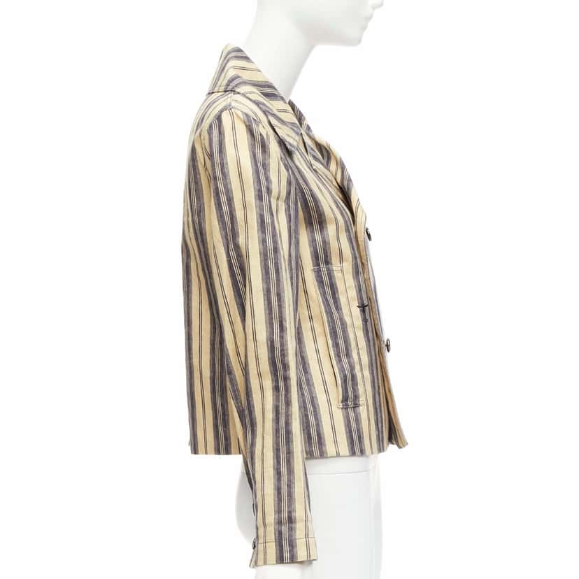 Dior Beige Striped Blazer Beige Linen Very good condition - Box View