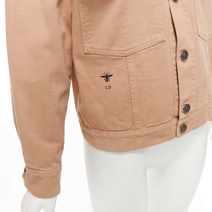 Dior Peach Denim Logo Jacket Pink Very good condition - Back View